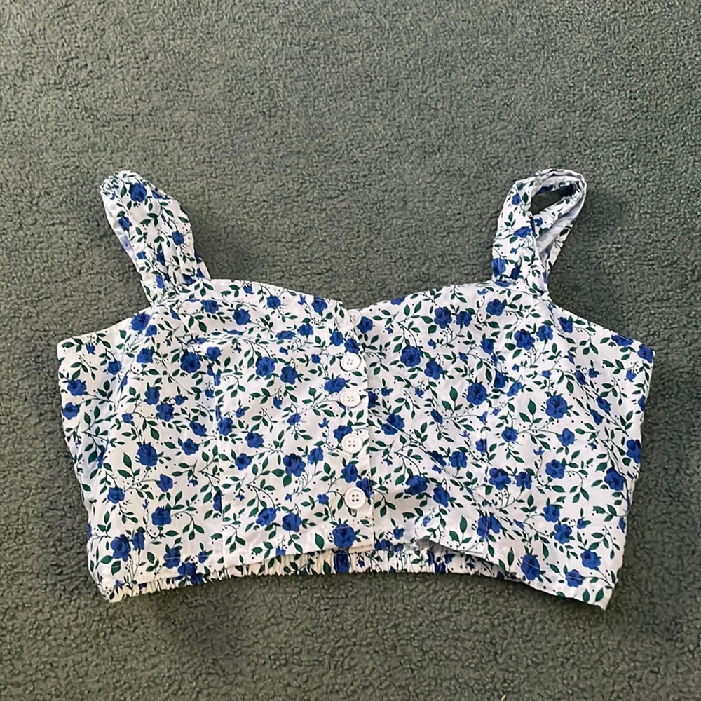 Bonjour cropped floral top